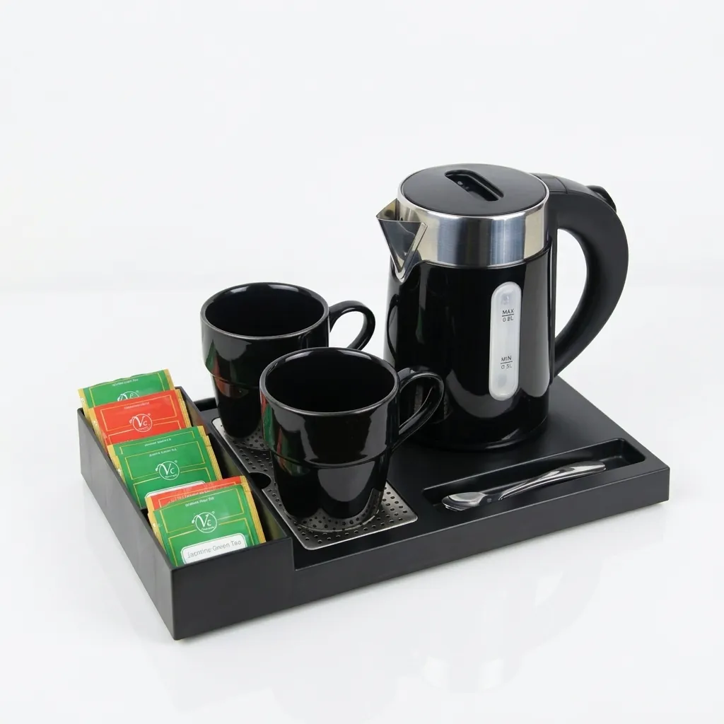 ABS Tray Set with Stainless Steel Double Body 0.6L Kettle [1041] — KTS-1041 (image 3)
