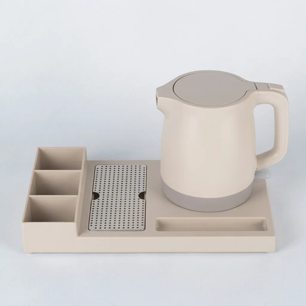 ABS Tray Set with Stainless Steel Anti-Scald 0.8L Kettle [1042] — KTS-1042 (image 5)