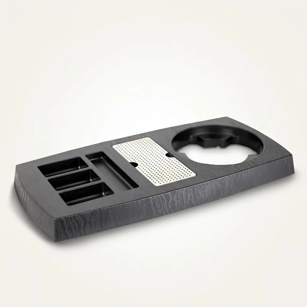 Wood Grain 3-in-1 Tray Set with Stainless Steel 0.8L Kettle [1049] — KTS-1049 (image 2)