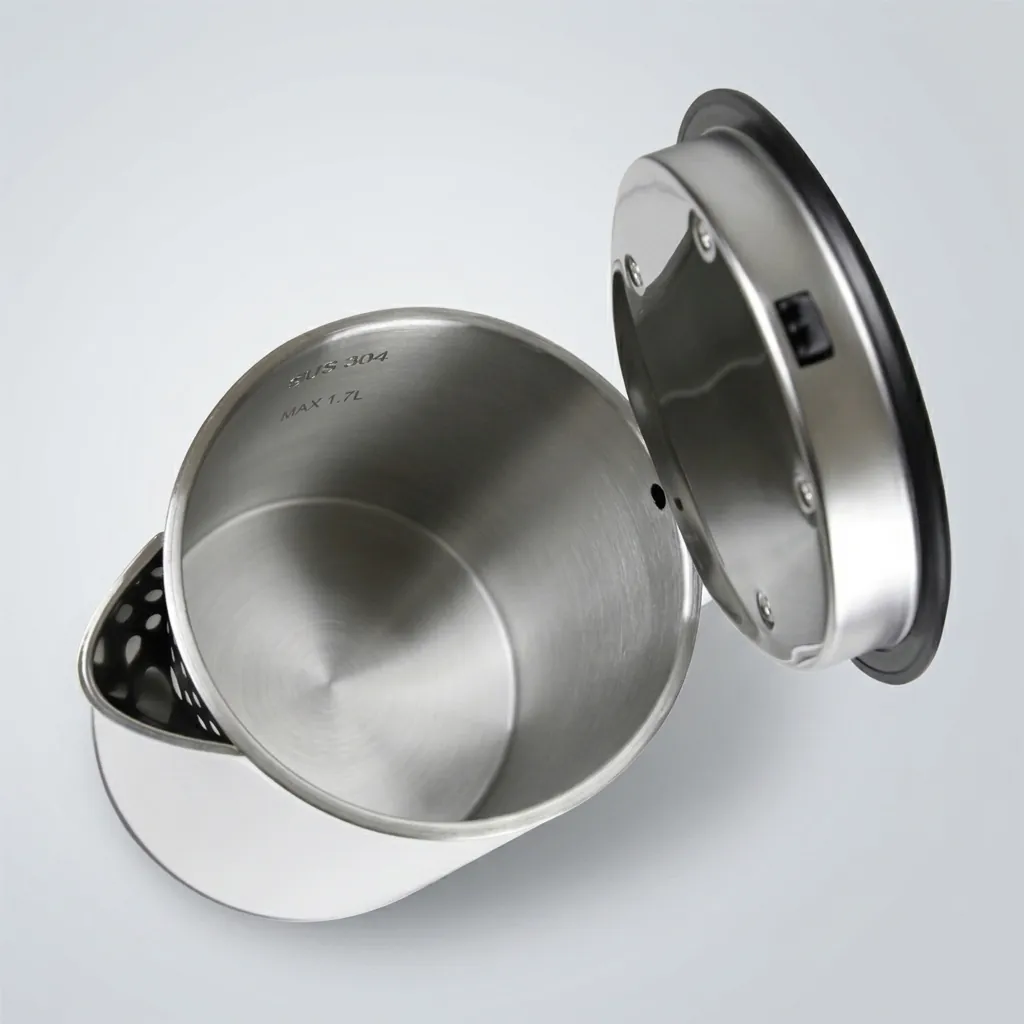 Melamine Tray Set with Stainless Steel Anti-Scald 0.8L Kettle [1051] — KTS-1051 (image 3)