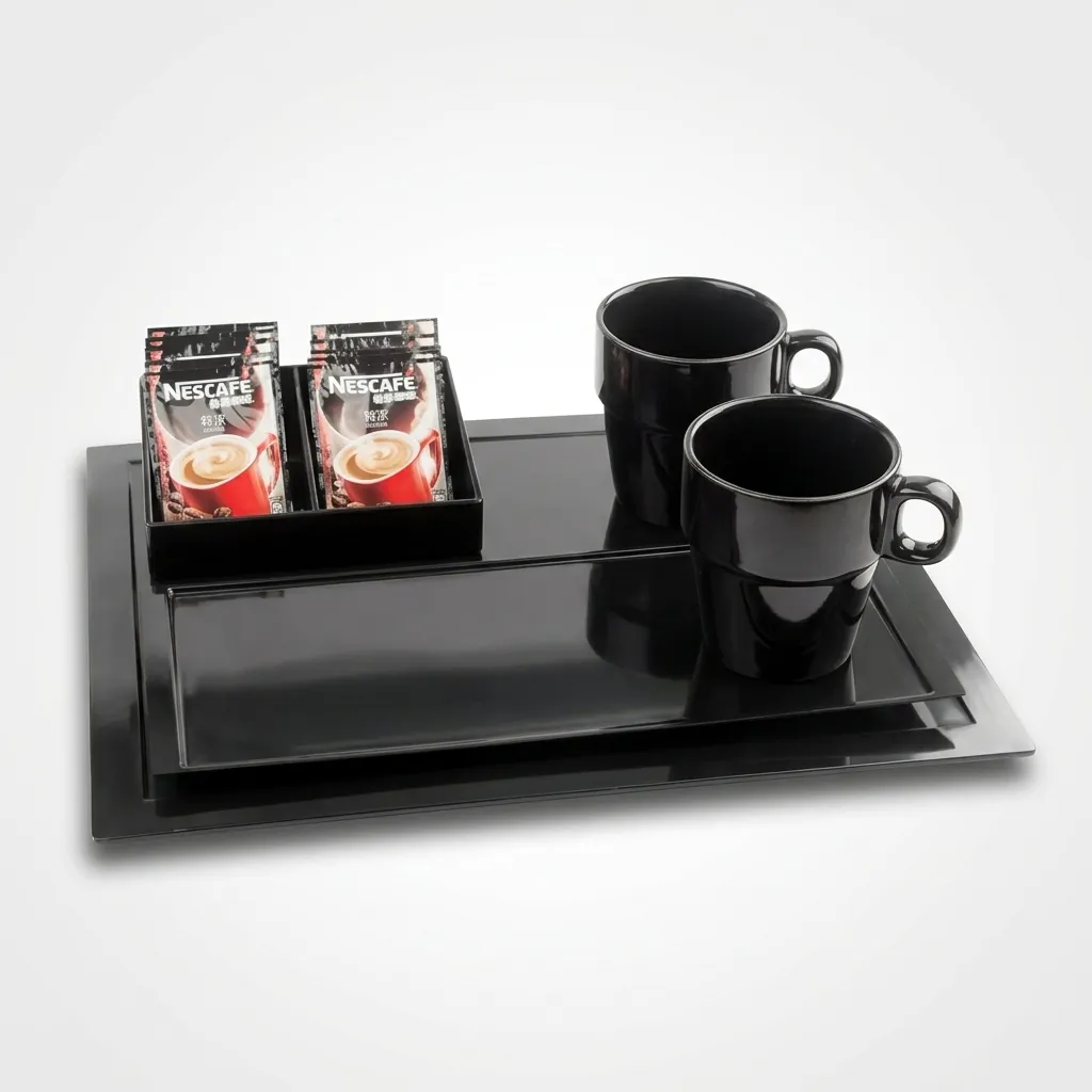 Melamine Tray Set with Stainless Steel 1.0L Kettle [1054] — KTS-1054 (image 5)