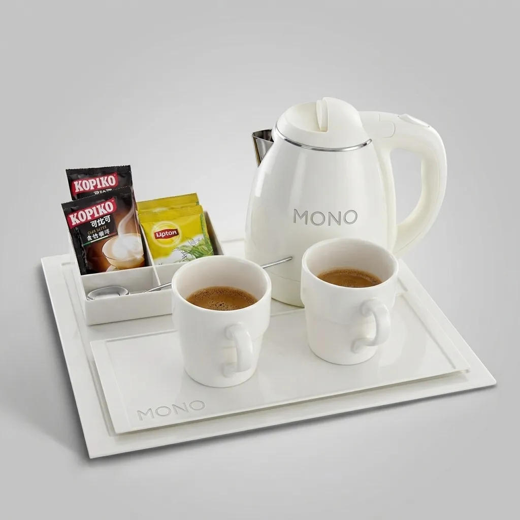 Melamine Tray Set with Strix Stainless Steel 1.2L Kettle [1060] — KTS-1060 (image 1)