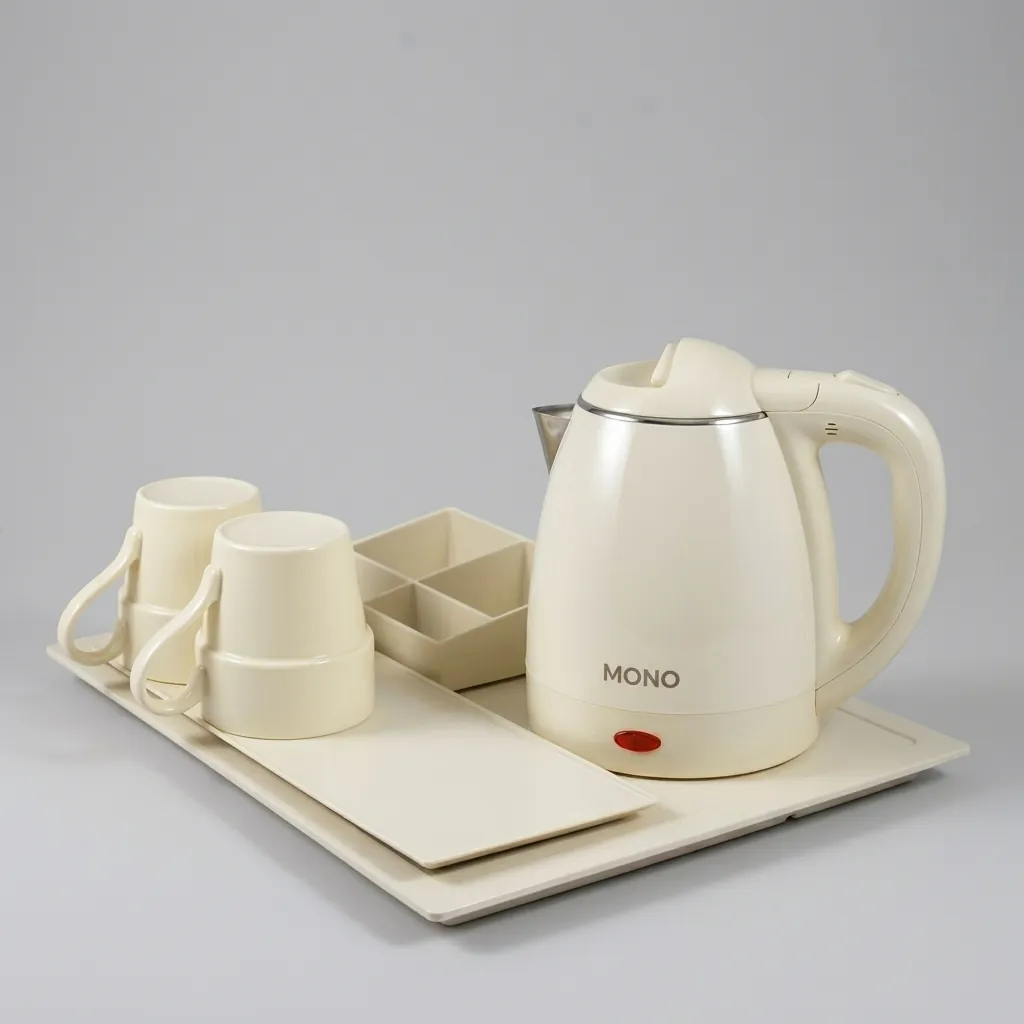 Melamine Tray Set with Strix Stainless Steel 1.2L Kettle [1062] — KTS-1062 (image 1)