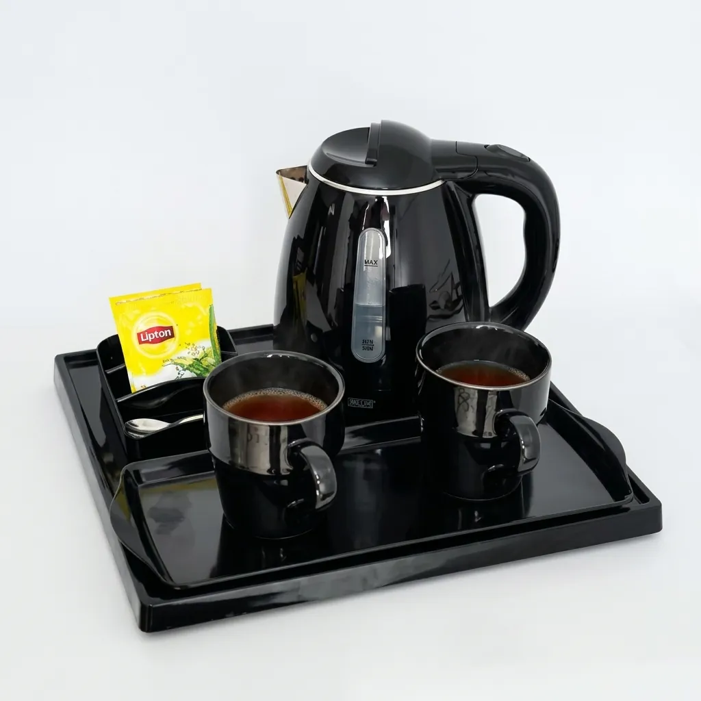 Melamine Tray Set with Strix Stainless Steel 1.2L Kettle [1071] — KTS-1071 (image 4)