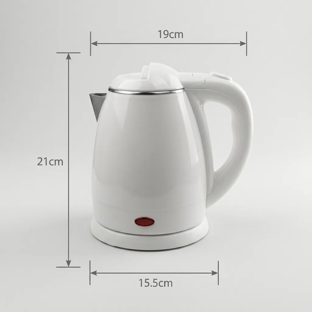 Melamine Tray Set with Strix Stainless Steel 1.2L Kettle [1076] — KTS-1076 — A melamine welcome tray in strong, fire-resistant non-crack melamine with an integrated kettle base, three sachet-and-spoon compartments and space for cups. The polished surface wipes clean easily, paired with a 1.2L double-body Strix stainless steel kettle. A 36.5x34cm tray finished in white. (image 3)
