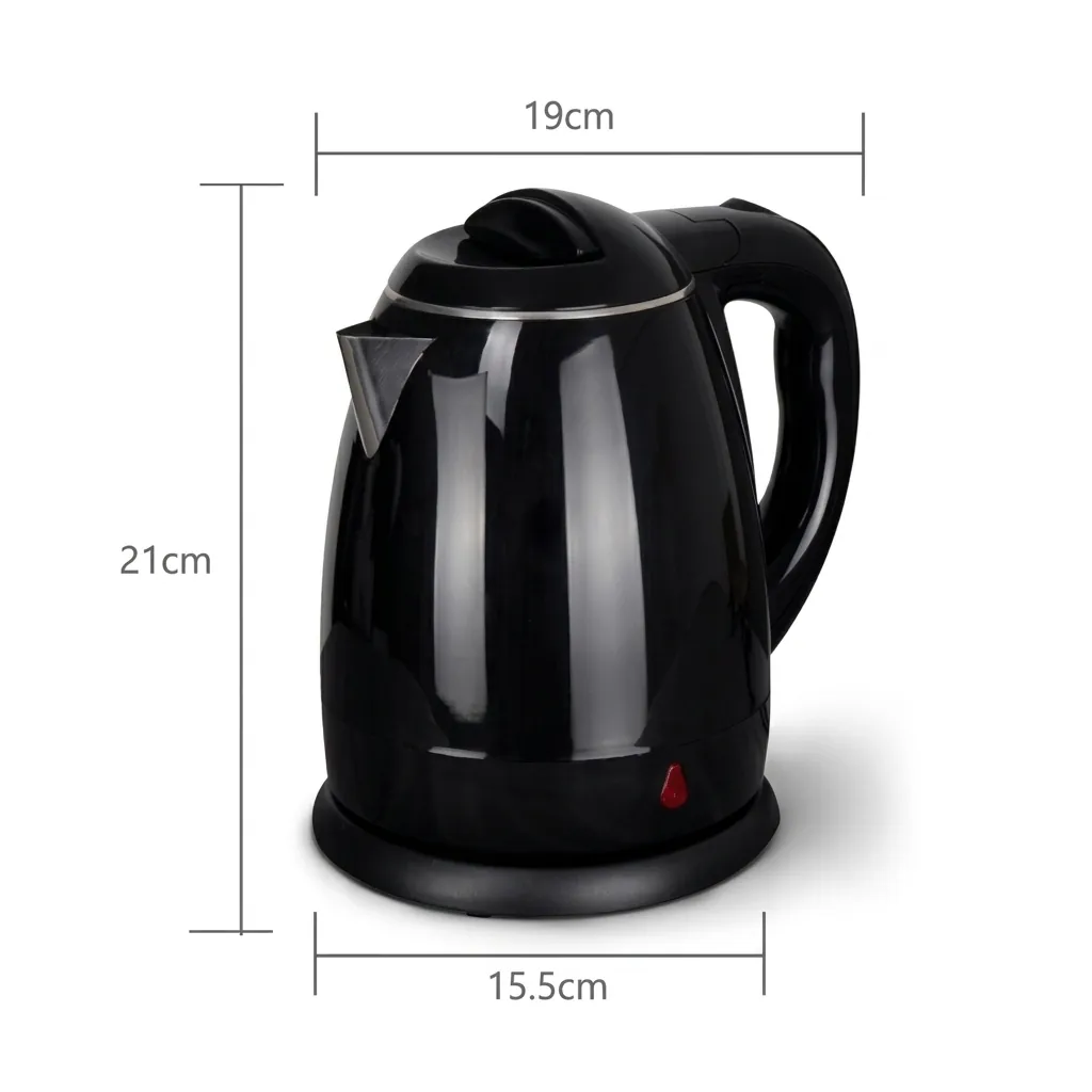 Melamine Tray Set with Strix Stainless Steel 1.2L Kettle [1077] — KTS-1077 — A melamine welcome tray in strong, fire-resistant non-crack melamine with an integrated kettle base, three sachet-and-spoon compartments and space for cups. The polished, easy-clean surface pairs with a 1.2L double-body Strix stainless steel kettle. A 36.5x34cm tray finished in black. (image 3)