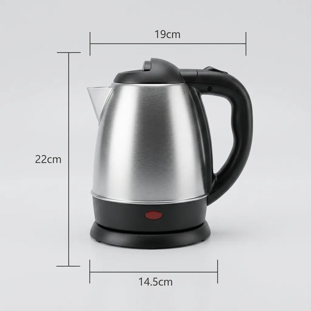 Melamine Tray Set with Stainless Steel 1.2L Kettle with Spout Strainer [1078] — KTS-1078 — A melamine welcome tray in strong, fire-resistant non-crack melamine with an integrated kettle base, three sachet-and-spoon compartments and space for cups. The polished surface wipes clean easily, paired with a 1.2L stainless steel kettle featuring a spout strainer. A 36.5x34cm tray finished in black. (image 3)