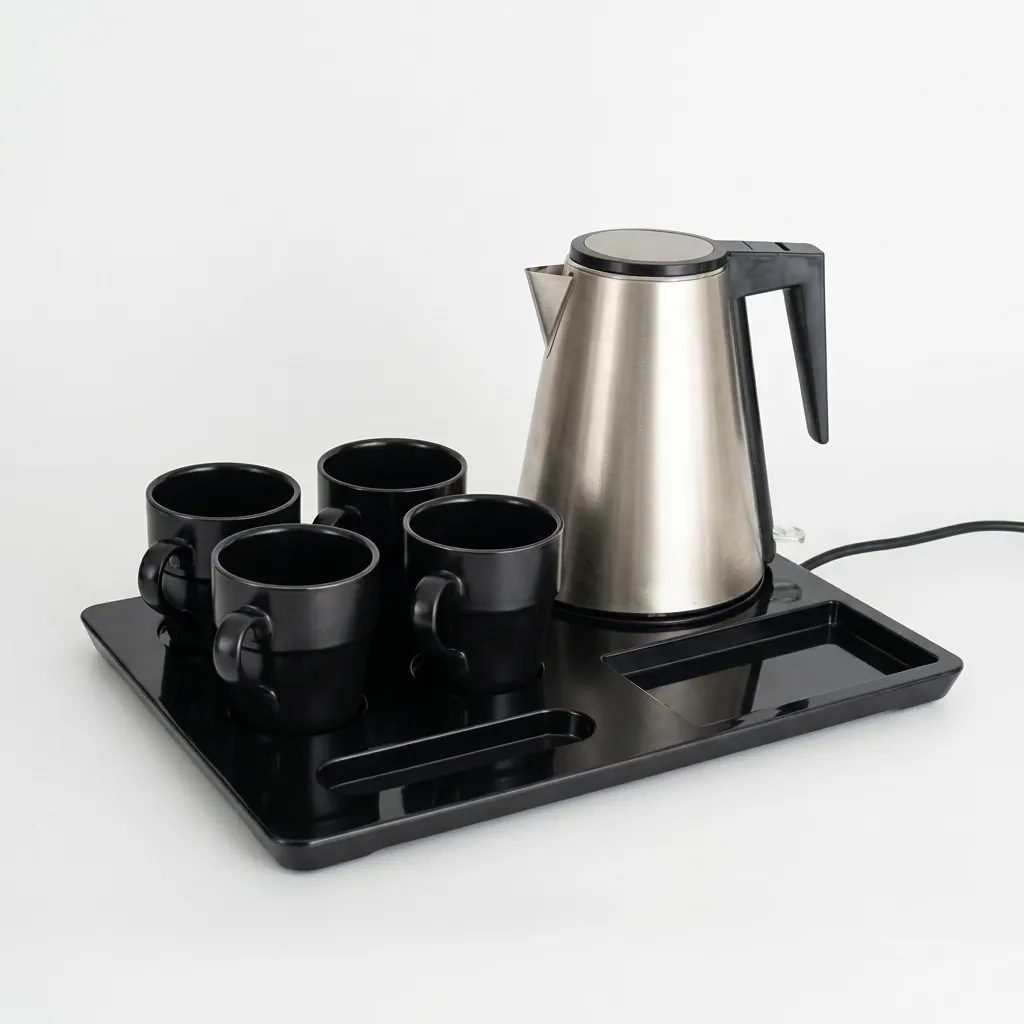 Melamine 3-in-1 Tray Set with Strix Stainless Steel 1.2L Kettle — KTS-1081 (image 3)