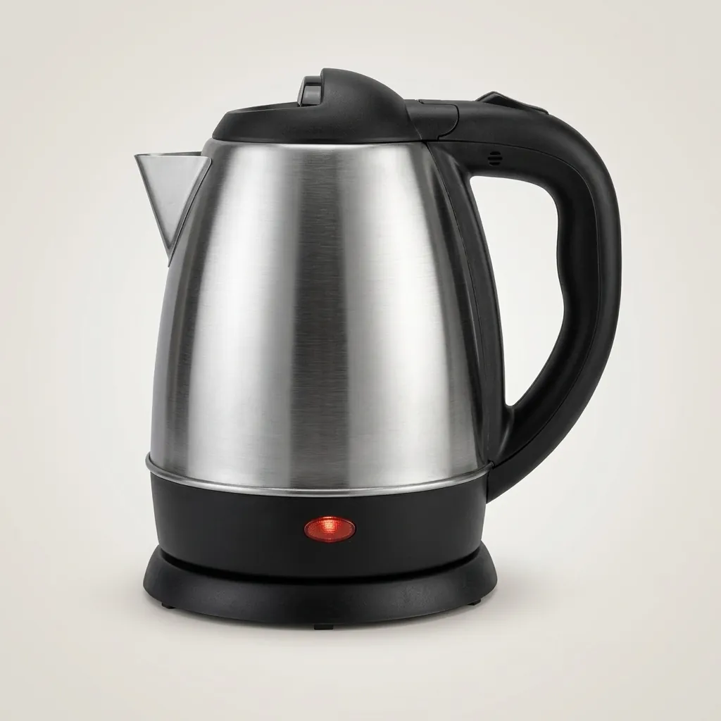 Wood Grain Tray Set with Stainless Steel 1.2L Kettle with Spout Strainer [1097]… (image 2)
