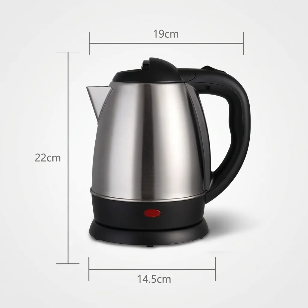 Wood Grain Tray Set with Stainless Steel 1.2L Kettle with Spout Strainer [1097]… (image 3)