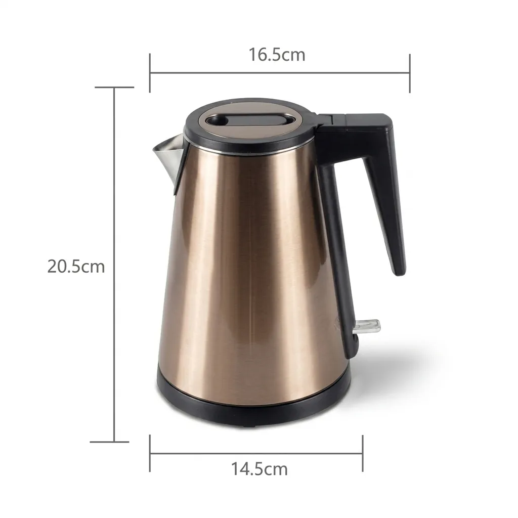 Wood Grain Tray Set with Seamless Stainless Steel Anti-Scald 0.8L Kettle — KTS-1099 (image 3)