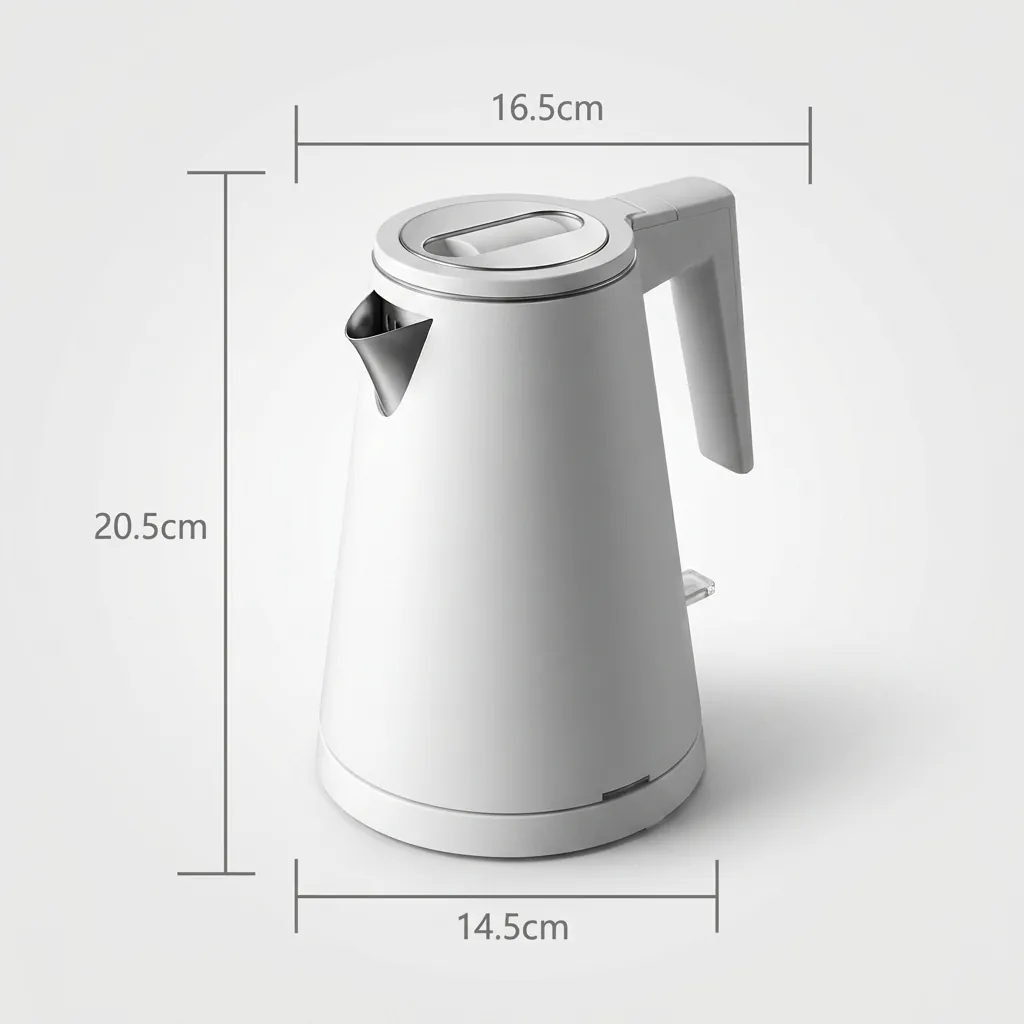 Wood Grain Tray Set with Strix Seamless Stainless Steel 0.8L Kettle [1103] — KTS-1103 (image 3)