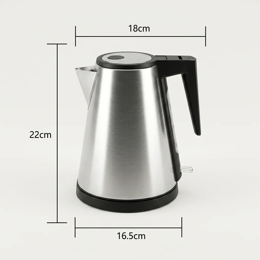 Wood Grain Tray Set with Stainless Steel 1.2L Kettle with Triple Protection — KTS-1104 (image 2)