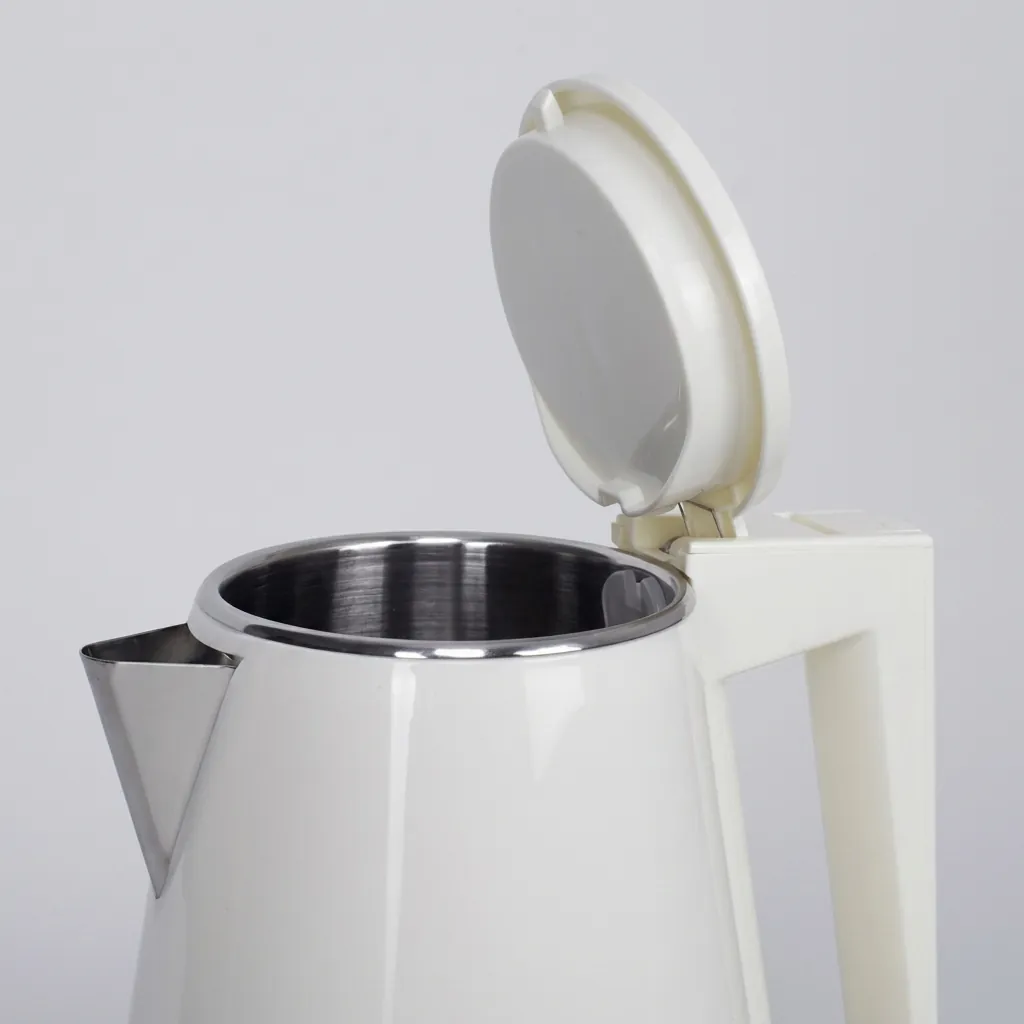 Wood Grain Tray Set with Stainless Steel Double Body 1.2L Kettle [1108] — KTS-1108 (image 4)