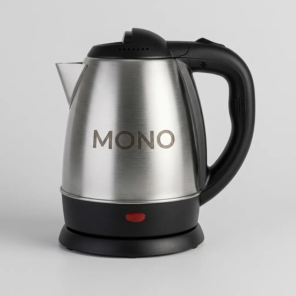 Wood Grain Tray Set with Stainless Steel 1.2L Kettle with Spout Strainer [1111]… (image 2)