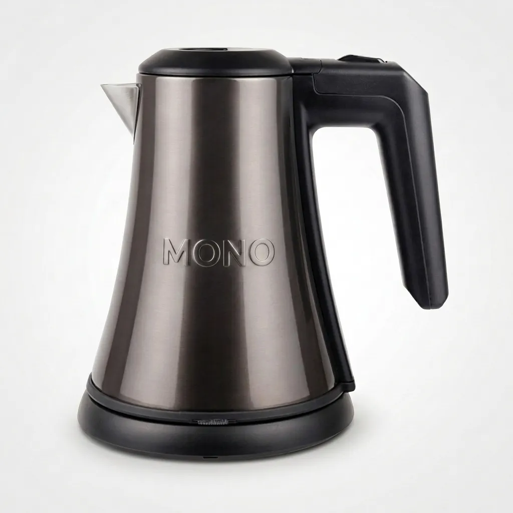 Wood Grain 3-in-1 Tray Set with Stainless Steel 0.8L Kettle [1114] — KTS-1114 (image 2)