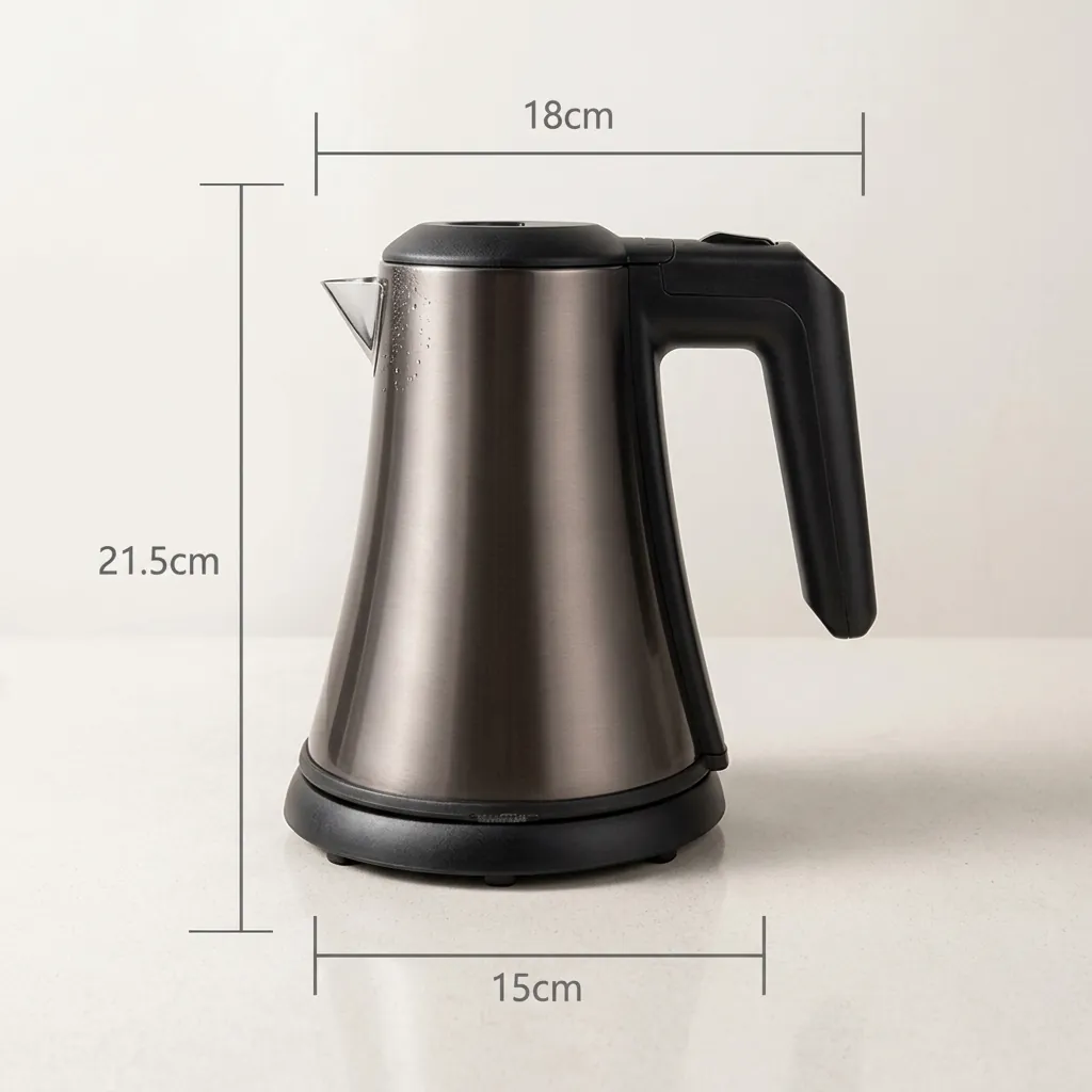 Wood Grain 3-in-1 Tray Set with Stainless Steel 0.8L Kettle [1114] — KTS-1114 (image 7)