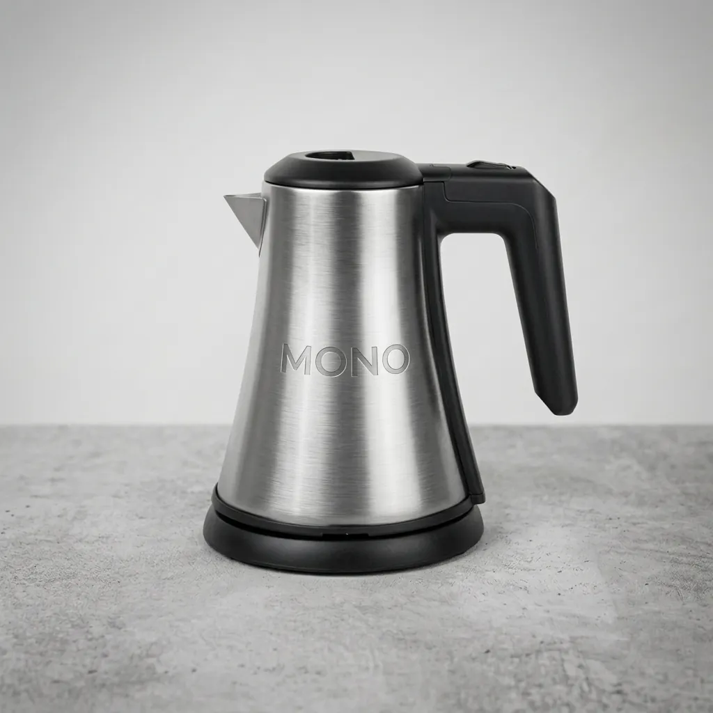 Beech Wood 3-in-1 Tray Set with Stainless Steel 0.8L Kettle [1118] — KTS-1118 (image 2)
