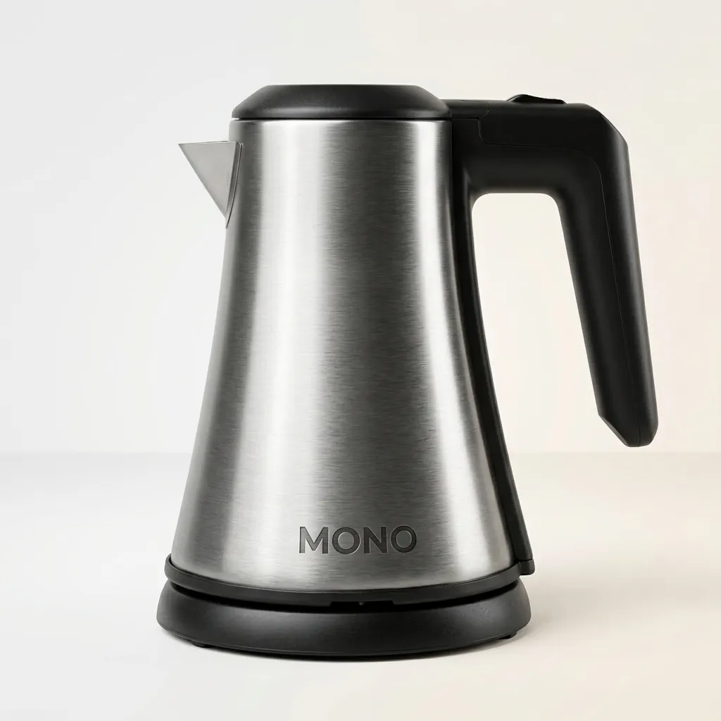 Beech Wood 3-in-1 Tray Set with Stainless Steel 0.8L Kettle [1119] — KTS-1119 (image 2)