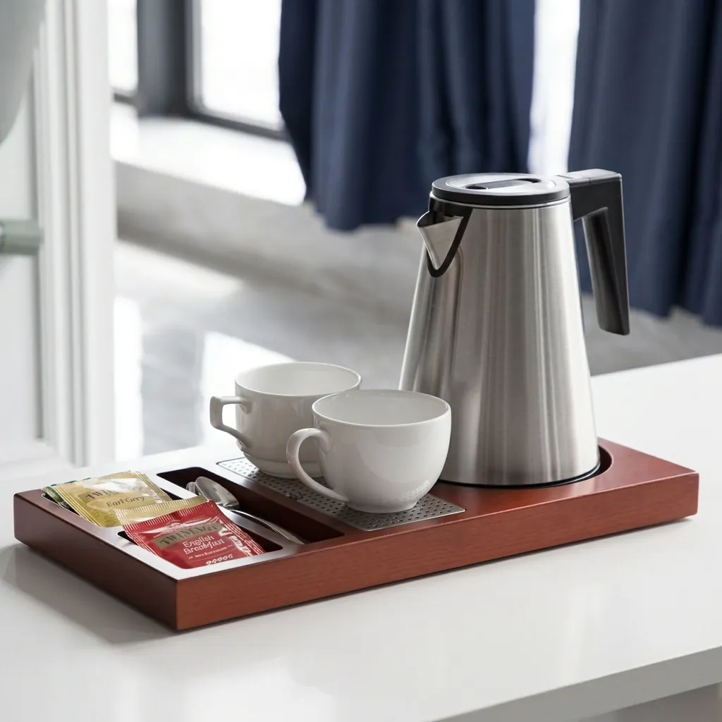 Kettle 0.8L & Beech Wooden Tray Set — KTS-1120 (image 6)