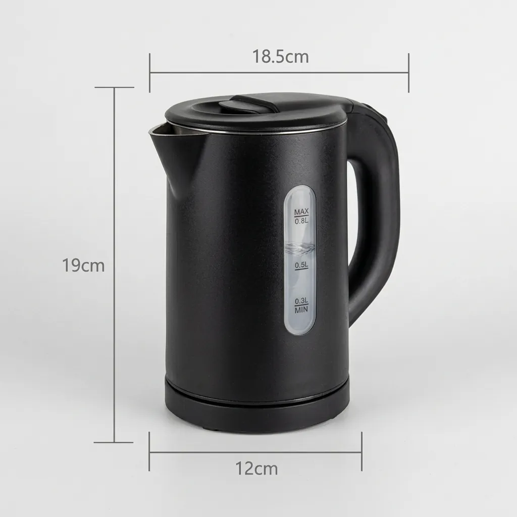 ABS Tray Set with Stainless Steel Anti-Scald 0.8L Kettle [1124] — KTS-1124 (image 4)