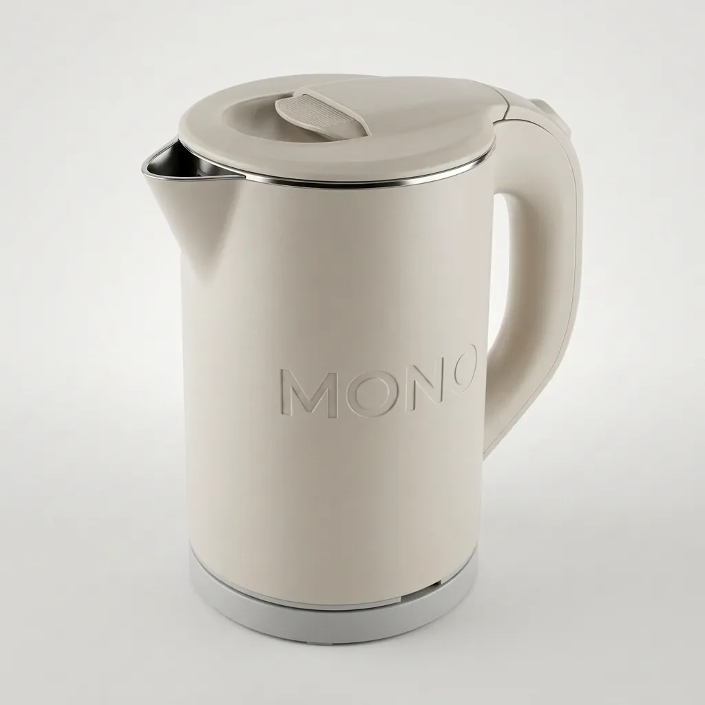 PU Leather Tray Set with Stainless Steel Anti-Scald 0.8L Kettle [1128] — KTS-1128 (image 2)