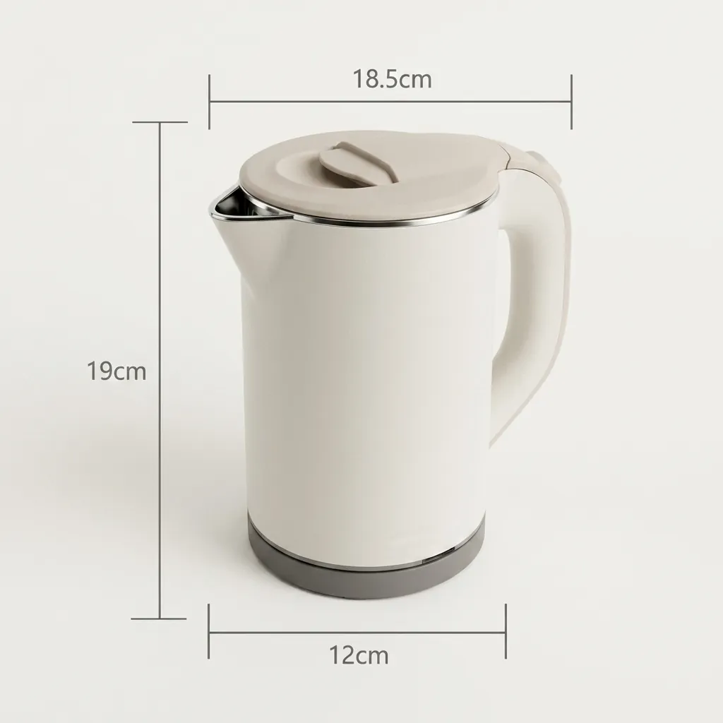 PU Leather Tray Set with Stainless Steel Anti-Scald 0.8L Kettle [1128] — KTS-1128 (image 5)