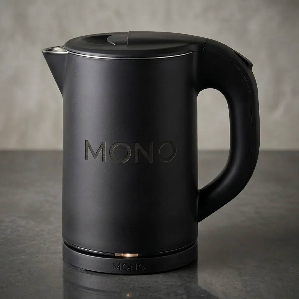 PU Leather Tray Set with Stainless Steel Anti-Scald 0.8L Kettle [1129] — KTS-1129 (image 2)