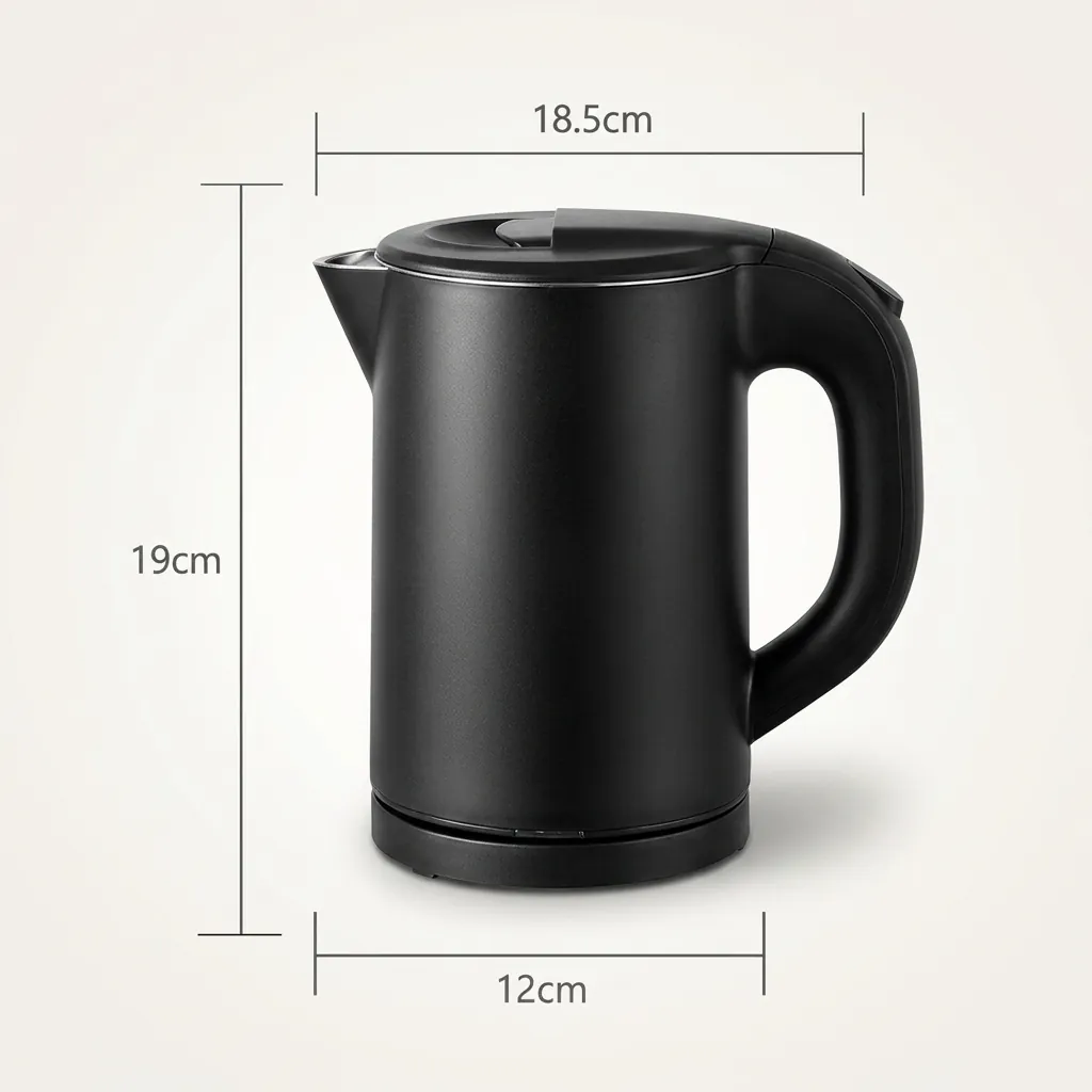 PU Leather Tray Set with Stainless Steel Anti-Scald 0.8L Kettle [1129] — KTS-1129 (image 6)
