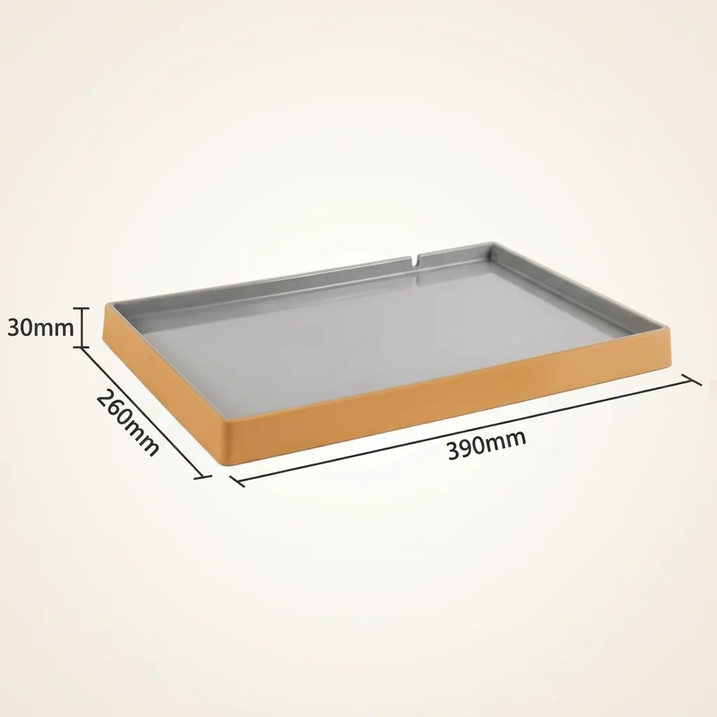 PU Leather Tray Set with Stainless Steel Anti-Scald 0.8L Kettle [1131] — KTS-1131 (image 3)