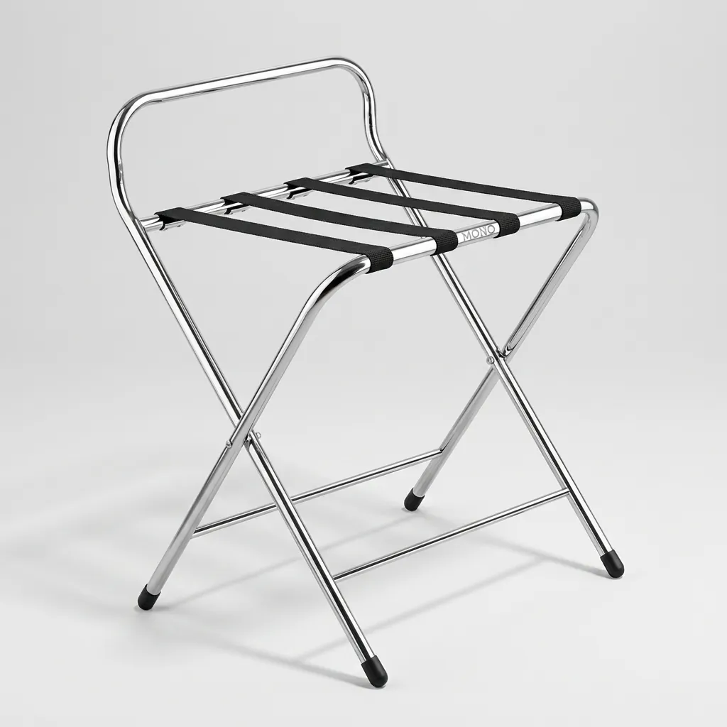 Stainless Steel Backrest Luggage Rack with 4 Straps [1026] — LGR-1026 (image 1)