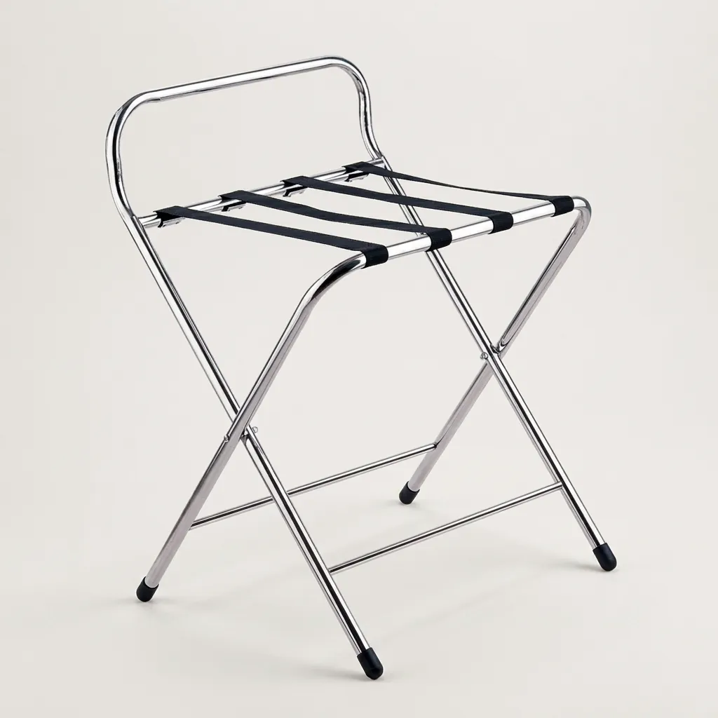 Stainless Steel Backrest Luggage Rack with 4 Straps [1026] — LGR-1026 (image 2)
