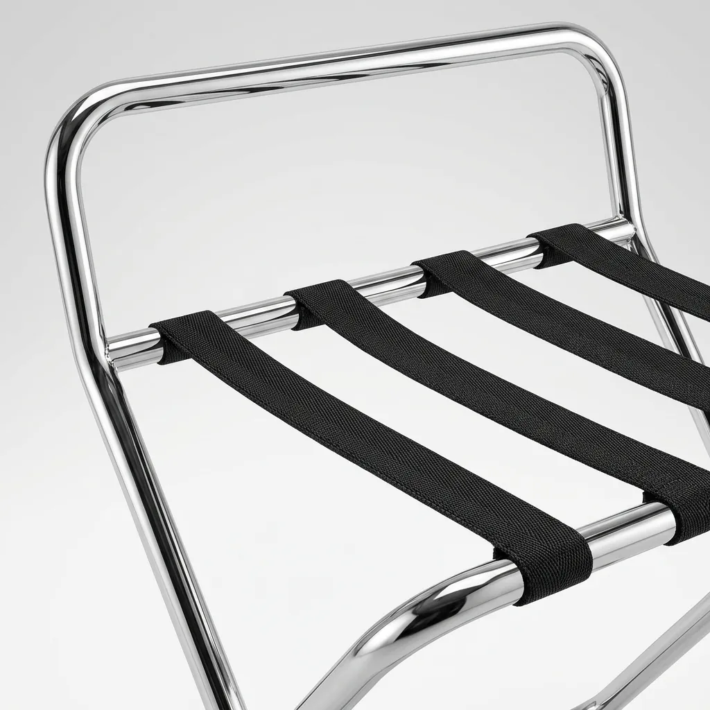 Stainless Steel Backrest Luggage Rack with 4 Straps [1026] — LGR-1026 (image 3)