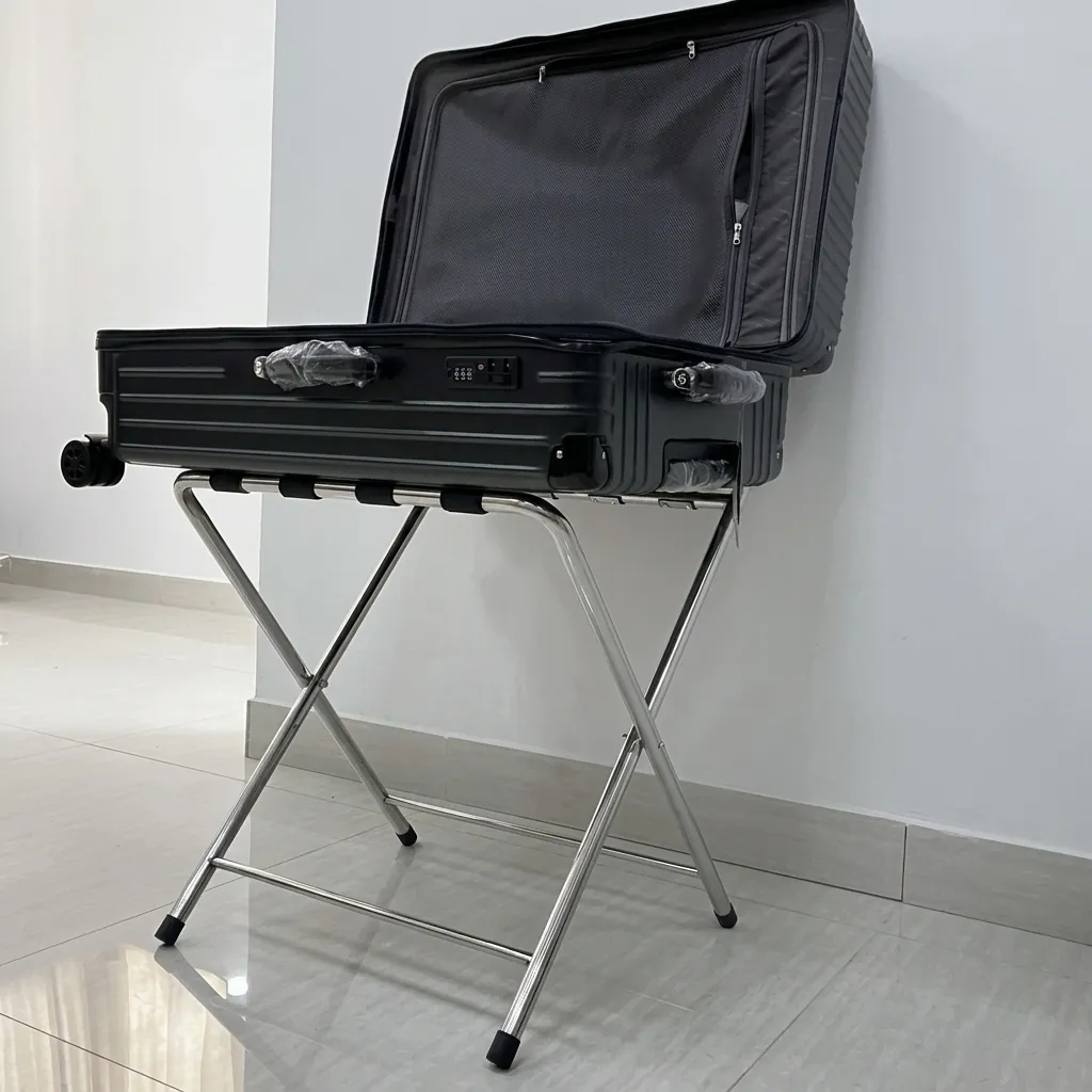Stainless Steel Backrest Luggage Rack with 4 Straps [1026] — LGR-1026 (image 4)