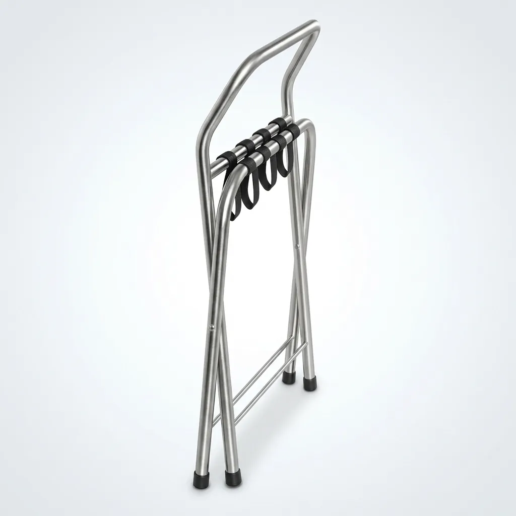 Stainless Steel Backrest Luggage Rack with 4 Straps [1026] — LGR-1026 (image 5)