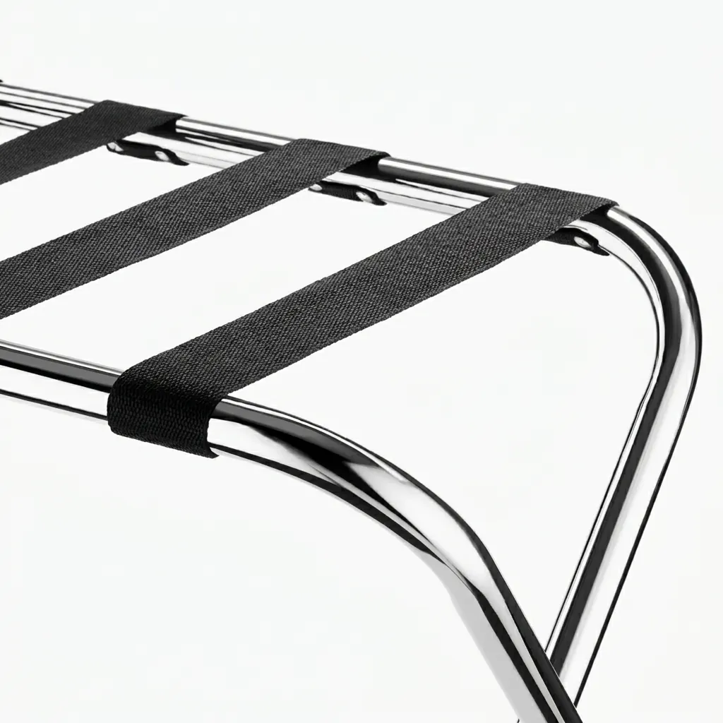 Stainless Steel Backrest Luggage Rack with 4 Straps [1028] — LGR-1028 (image 3)