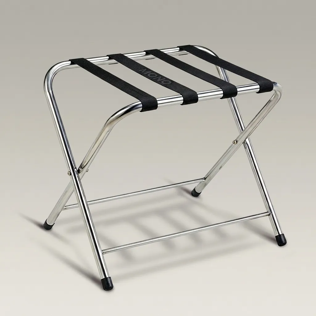 Stainless Steel Backrest Luggage Rack with 4 Straps [1028] — LGR-1028 (image 1)