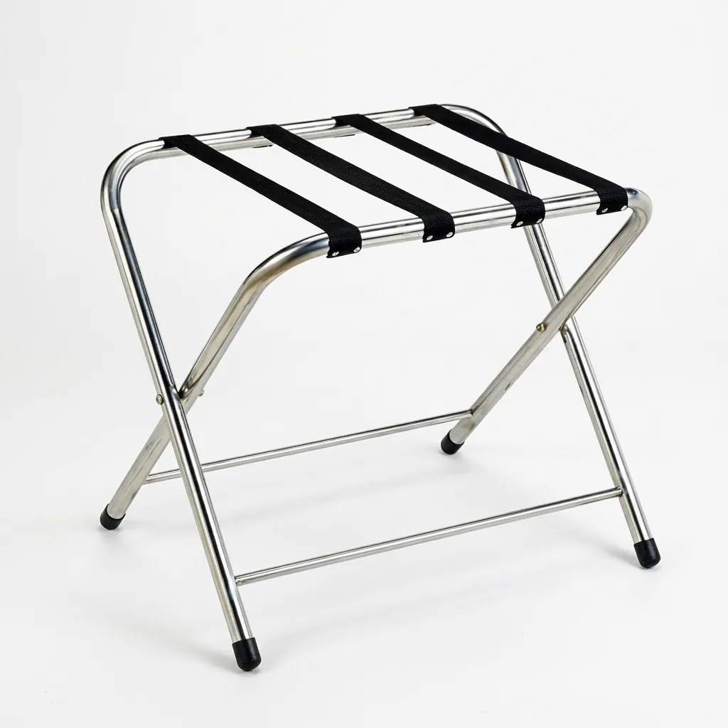 Stainless Steel Backrest Luggage Rack with 4 Straps [1028] — LGR-1028 (image 4)
