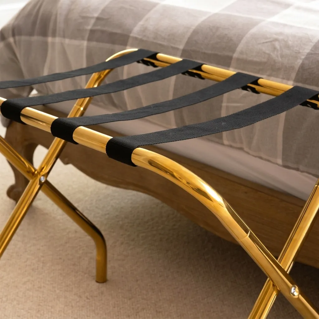 Stainless Steel Luggage Rack with 4 Straps [1030] — LGR-1030 (image 6)