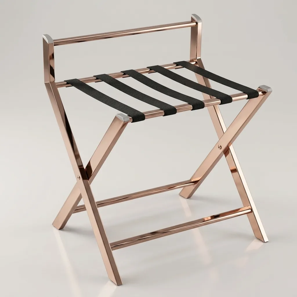 Stainless Steel Backrest Luggage Rack with 5 Straps [1031] — LGR-1031 (image 3)