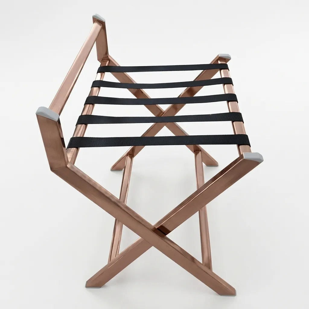 Stainless Steel Backrest Luggage Rack with 5 Straps [1031] — LGR-1031 (image 4)
