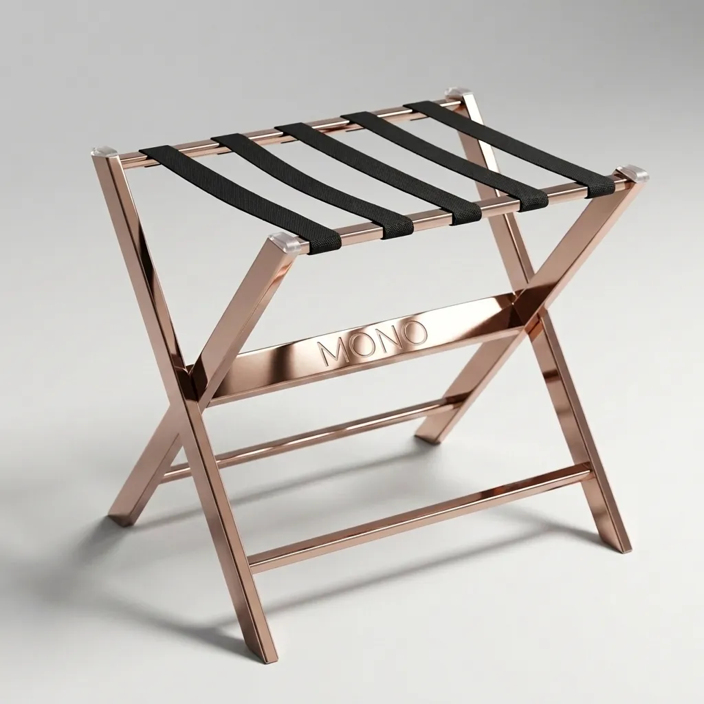 Stainless Steel Luggage Rack with 5 Straps [1032] — LGR-1032 (image 1)