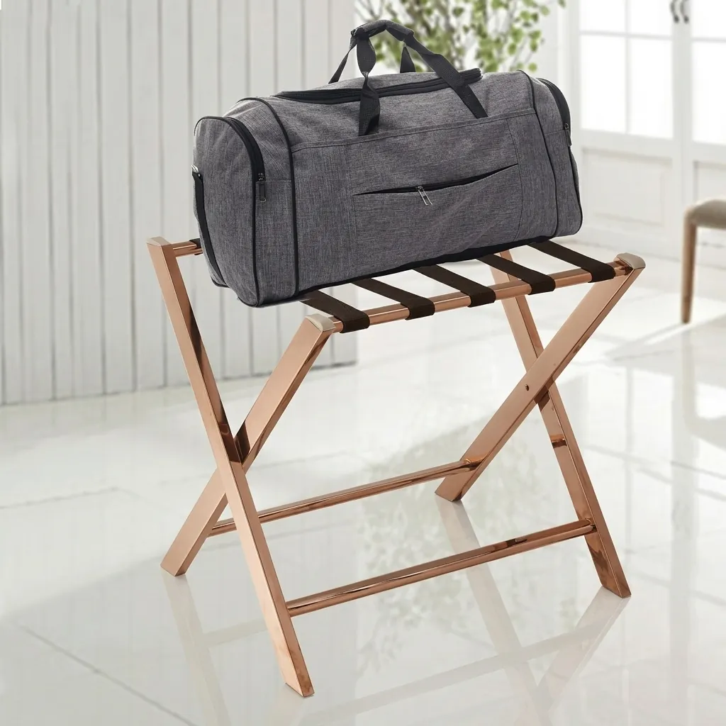 Stainless Steel Luggage Rack with 5 Straps [1032] — LGR-1032 (image 4)