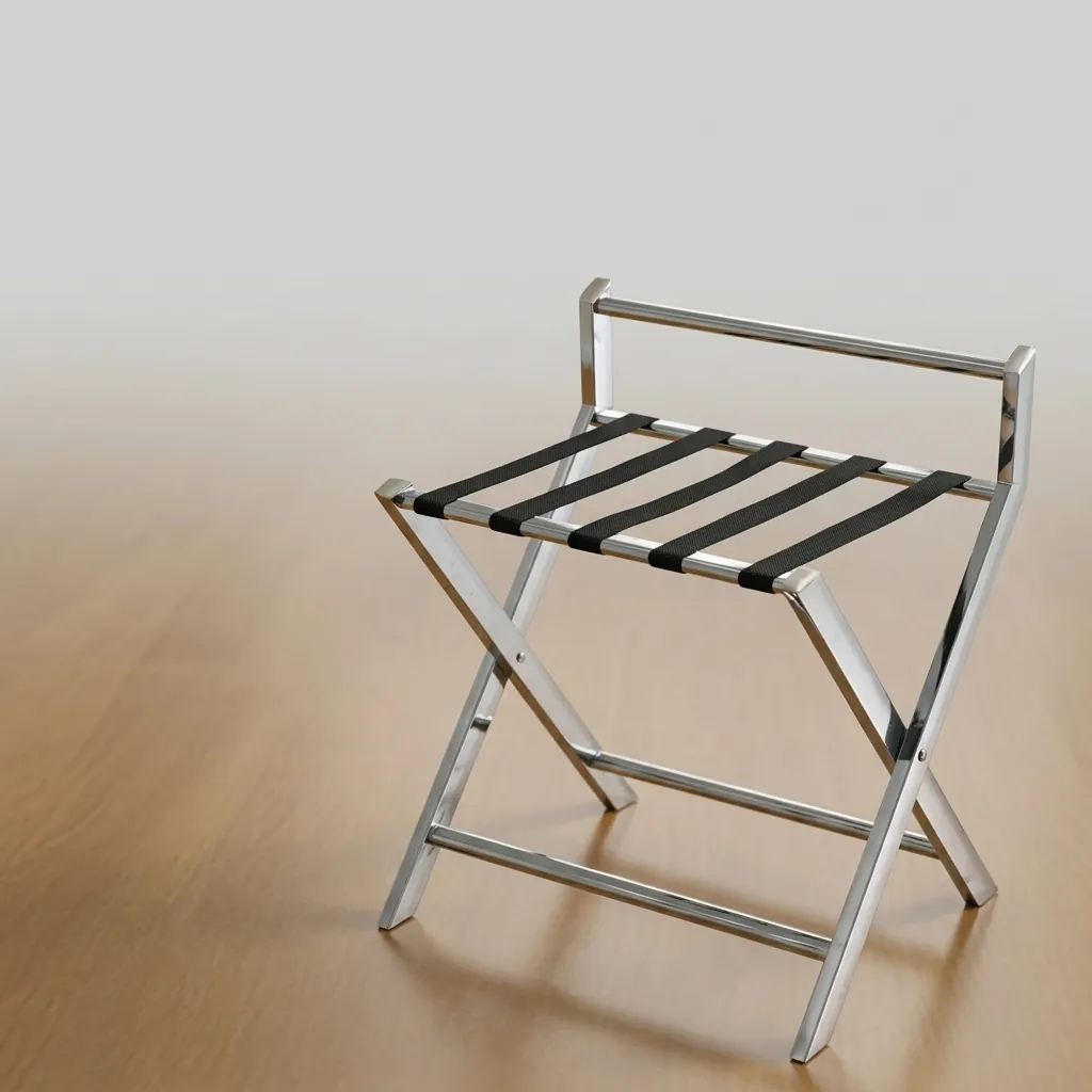 Stainless Steel Backrest Luggage Rack with 5 Straps [1033] — LGR-1033 (image 3)