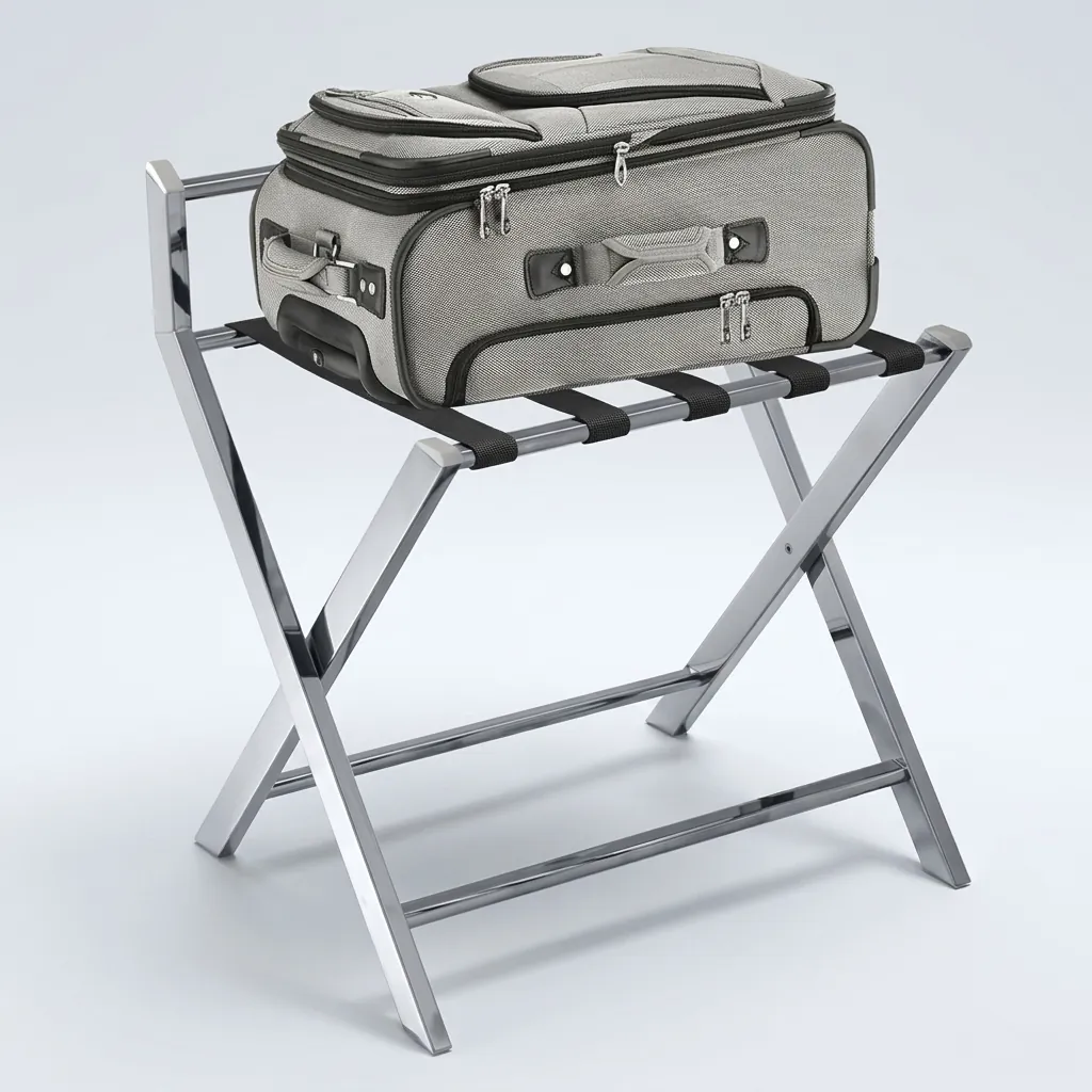 Stainless Steel Backrest Luggage Rack with 5 Straps [1033] — LGR-1033 (image 4)