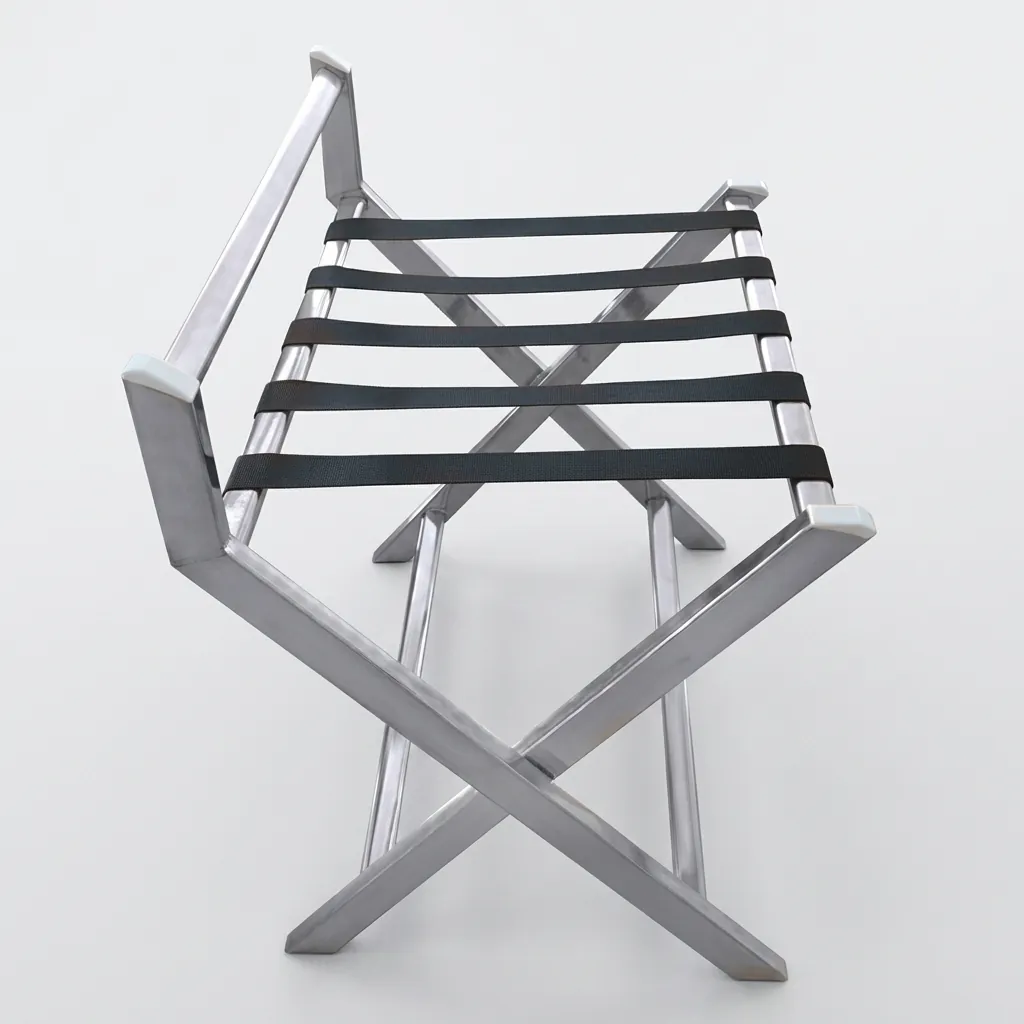 Stainless Steel Backrest Luggage Rack with 5 Straps [1033] — LGR-1033 (image 5)