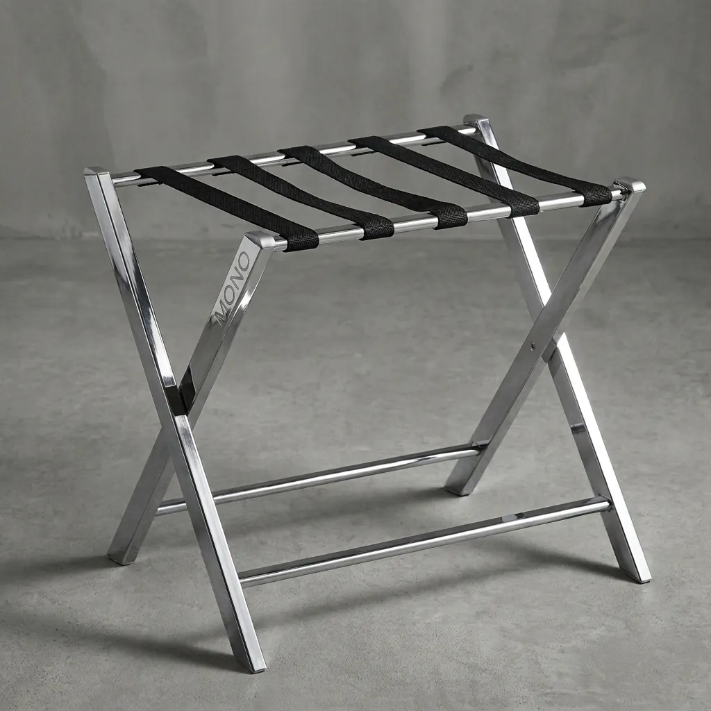 Stainless Steel Luggage Rack with 5 Straps [1034] — LGR-1034 (image 1)