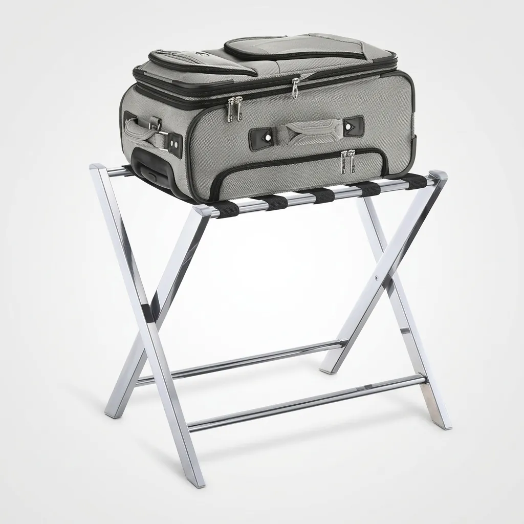 Stainless Steel Luggage Rack with 5 Straps [1034] — LGR-1034 (image 3)