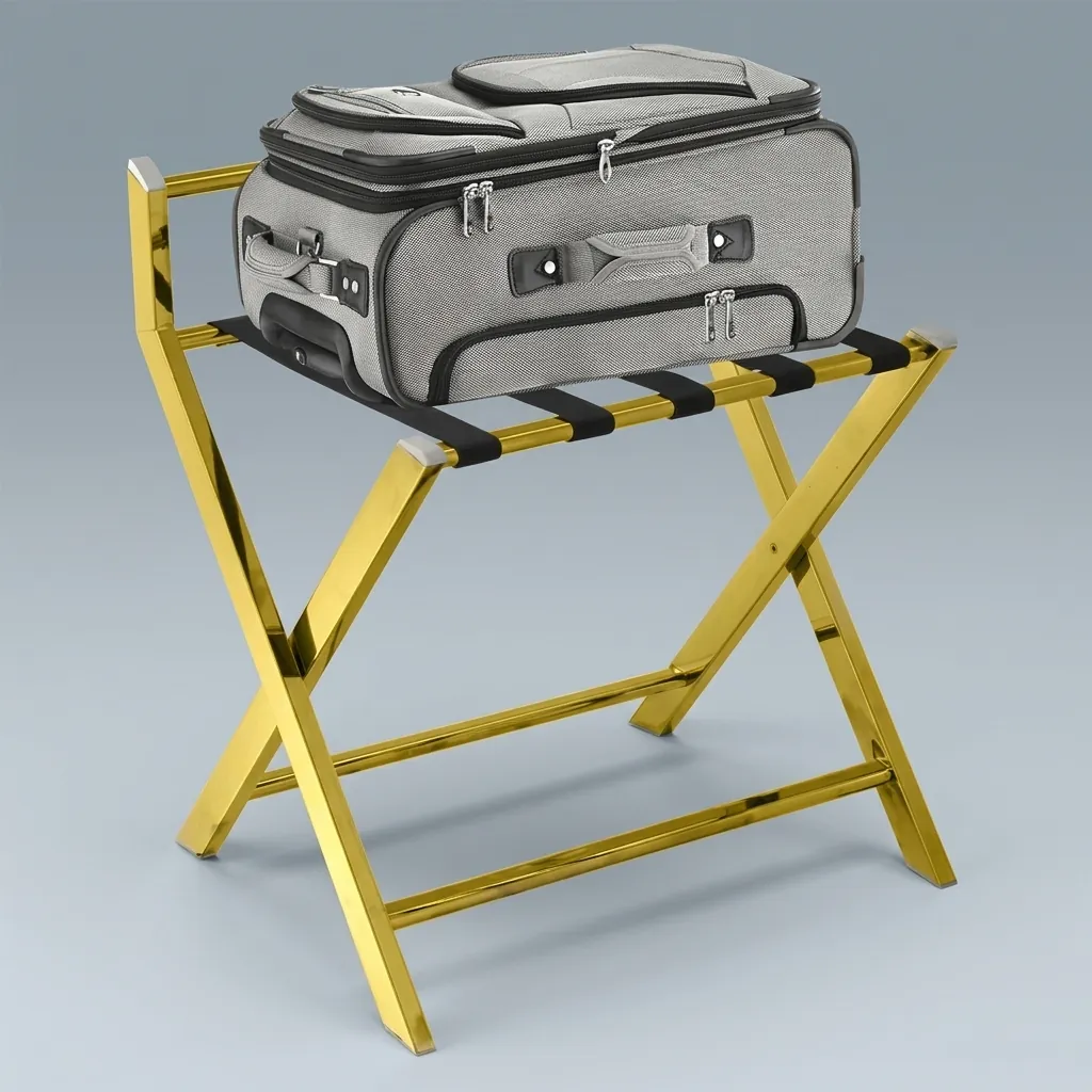 Stainless Steel Backrest Luggage Rack with 5 Straps [1036] — LGR-1036 (image 3)