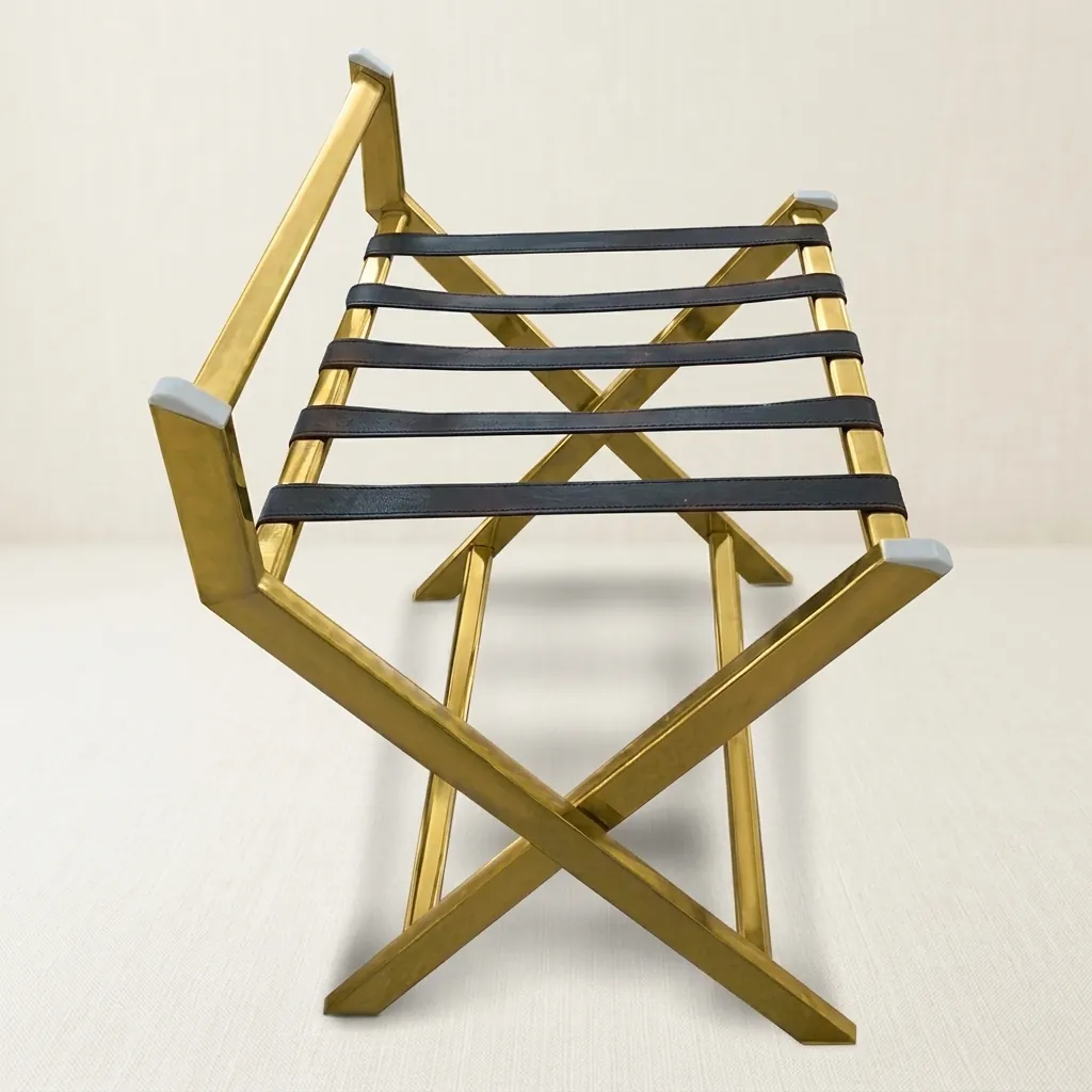 Stainless Steel Backrest Luggage Rack with 5 Straps [1036] — LGR-1036 (image 5)